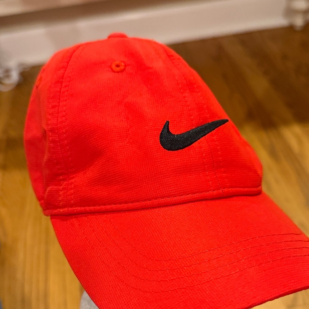 Nike Bright Red Baseball Cap with Black Swoosh